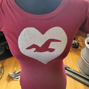 Hollister Baby Doll Shirt with a Heart